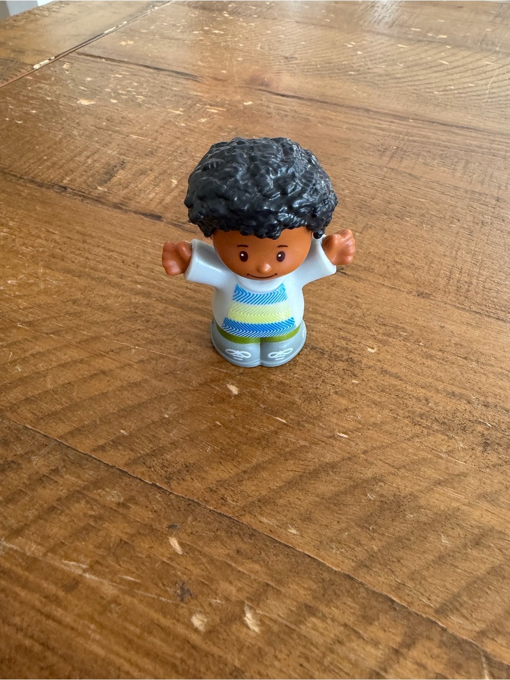 Fisher Price Little People boy with striped shirt as is